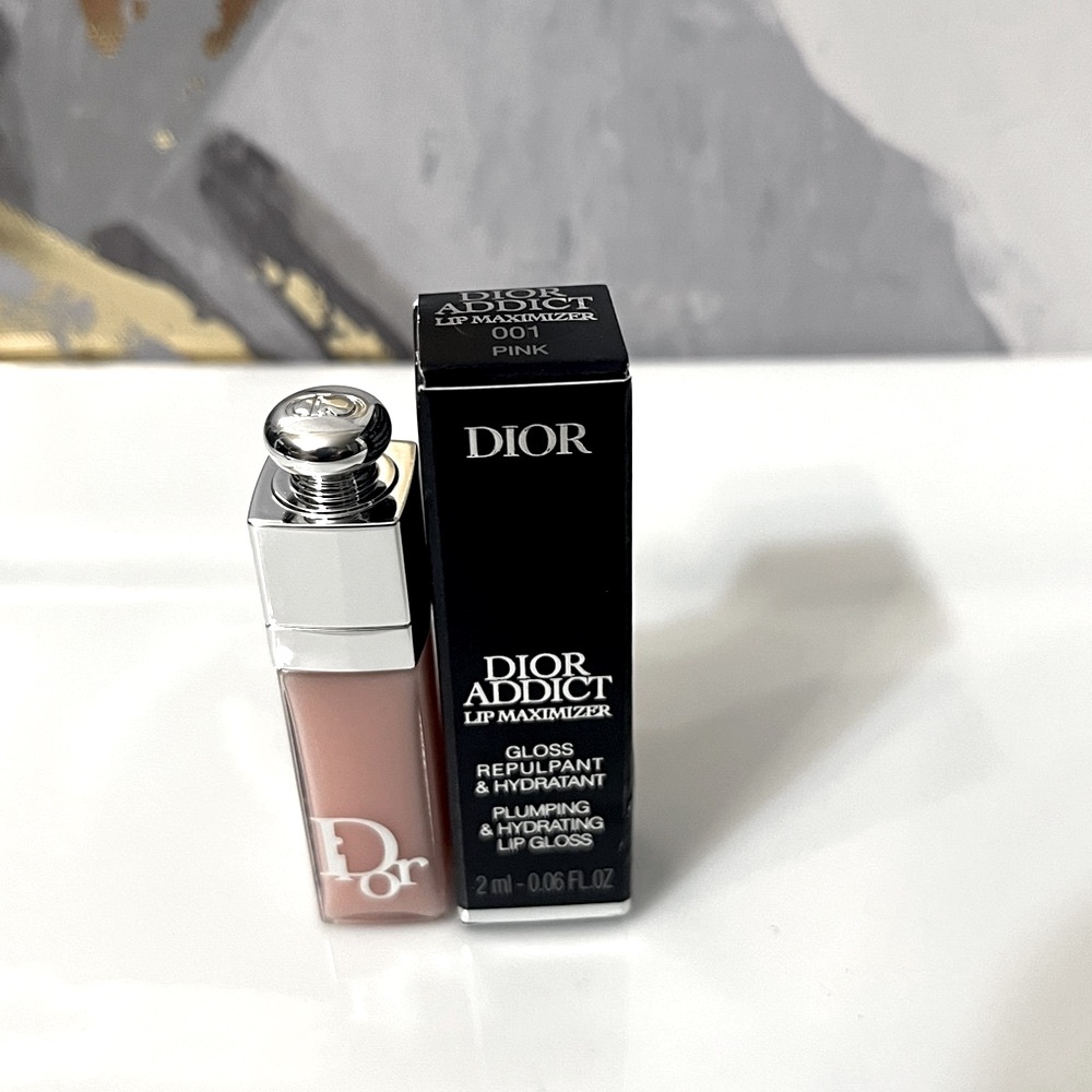 🛍️NIB Dior Addict Mini Lip Maximizer - 001 Pink - 2mL - Picture 2 of 3